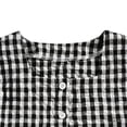 thumbnail image 6 of WUANDIXFA Toddler Girl Clothes 12 18 24 Months 2T 3T 4T 5T Girls Breathable Set Cute Checkered Print Short Sleeve Top Pants Two Piece Set,Black,4-5 Years, 6 of 6