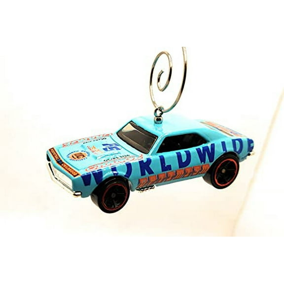 1967 Chevy Camaro Worldwide Christmas Ornament 1:64 Blue