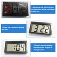 thumbnail image 4 of Reloj digital pequeño, con pantalla LCD gigante de hora y día, mini reloj digital pequeño automotriz con pilas (negro), 4 of 5