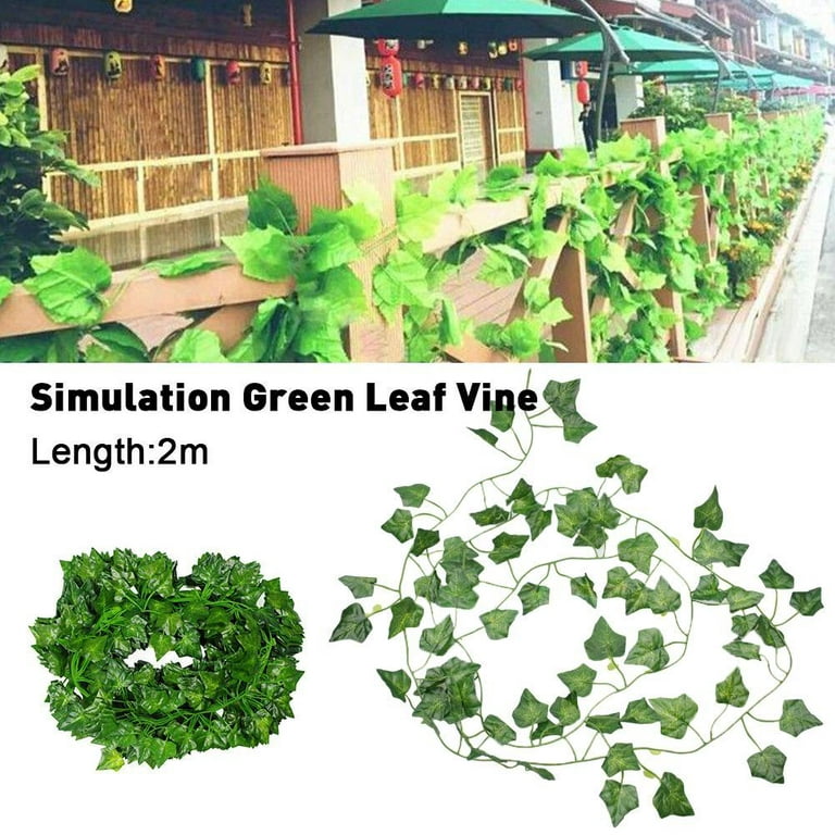 Artificial Ivy Plants Vines - DIY Plastic Leaf Garland Rattan String Home  Decor