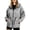 Gray, variant on Women's Hooded Rain Jacket Full-Zip Waterproof Windproof Drawstring Cinch Waist Jackets Lightweight Casual Jacket with Pockets
