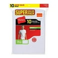 thumbnail image 3 of Hanes Men's Super Crew Neck T-Shirt Undershirts, 100% Comfortsoft Cotton - White, L Pack of 10, 3 of 5