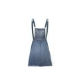 thumbnail image 4 of Loalirando Women's Camouflage Flag Print Adjustable Strap Short Denim Overalls Suspender Skirt with Pockets, 4 of 5
