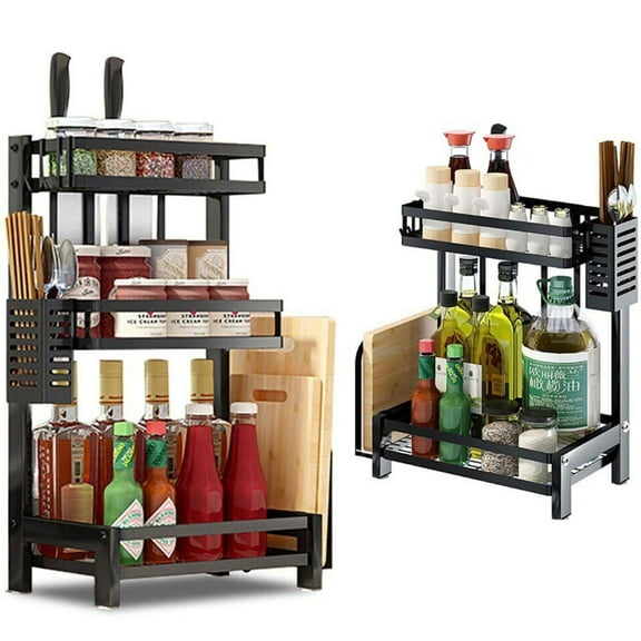 SAYFUT 2 Tier Stainless Steel Dish Rack Over Bowl Shelf Storage Rack Kitchen Organizer Cutlery Holder, Single Slot/ Double Slot, Length 24.8''/ 32.7''