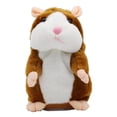 thumbnail image 2 of Lindo hámster parlante de peluche animal de peluche muñeca juguetes de registro de sonido (marrón) Likrtyny juguetes de los niños, 2 of 7