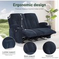 thumbnail image 4 of LOBERFVE Recliner Sofa, Double Reclining Loveseat, 2 Seater Sofa Home Theater Seating, Fabric Recliner Sofa Couches with Storage and Cup Holders, 4 of 7