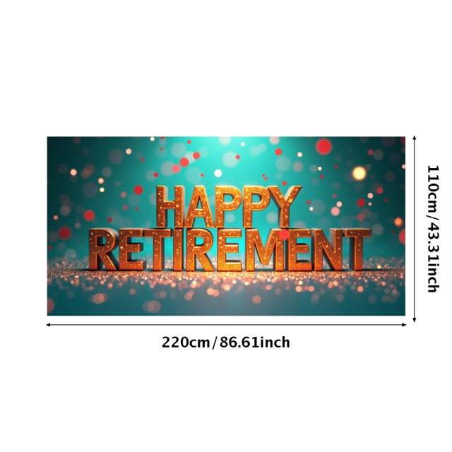 Shiny Happy Retirement Banner with Butterfly and Star Elements Backdrop Decor Party Supplies Retirement Party Photography Props Celebration Decorations