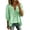 Light Green, variant on Women's V Neck 3/4 Sleeve Tops Casual Summer T Shirts Loose Fit Button Vacation Blouses Tops by Yigetop Black L