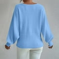 thumbnail image 6 of Oversized Sweaters for Women Cozy Fall Winter Crew Neck Lantern Long Sleeve Ladies Pullover Sweater Tops, 6 of 9