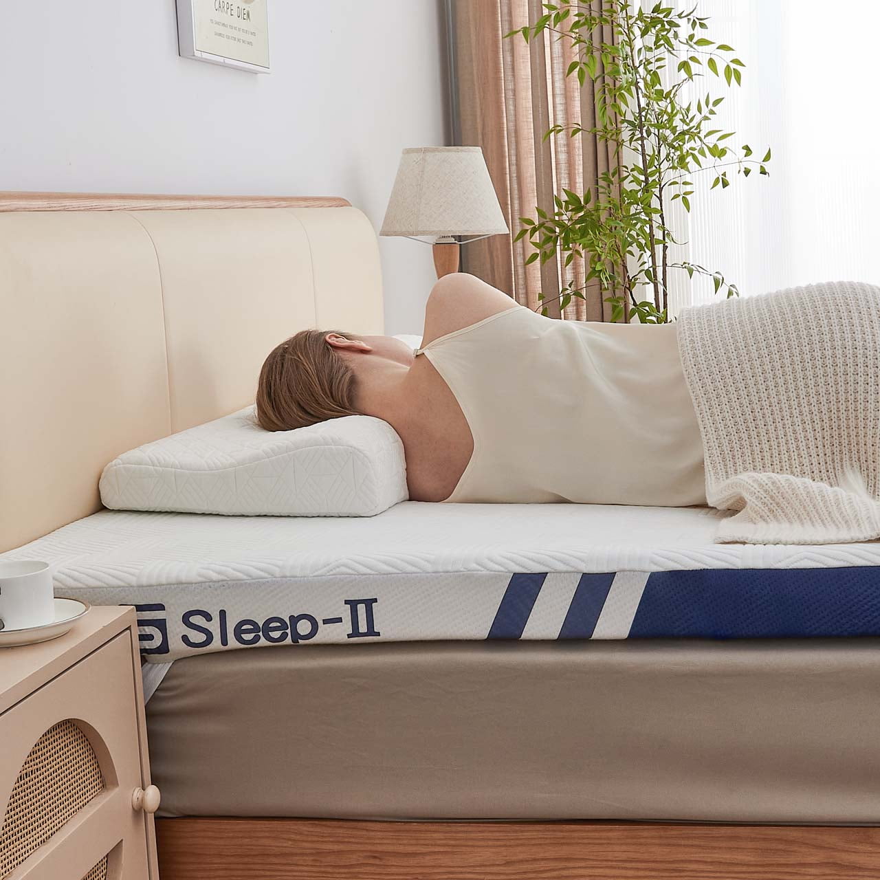 3-Level Orthopedic Memory Foam Pillow for Neck Support - Adjustable Cervical Contour Pillow (14"x24")