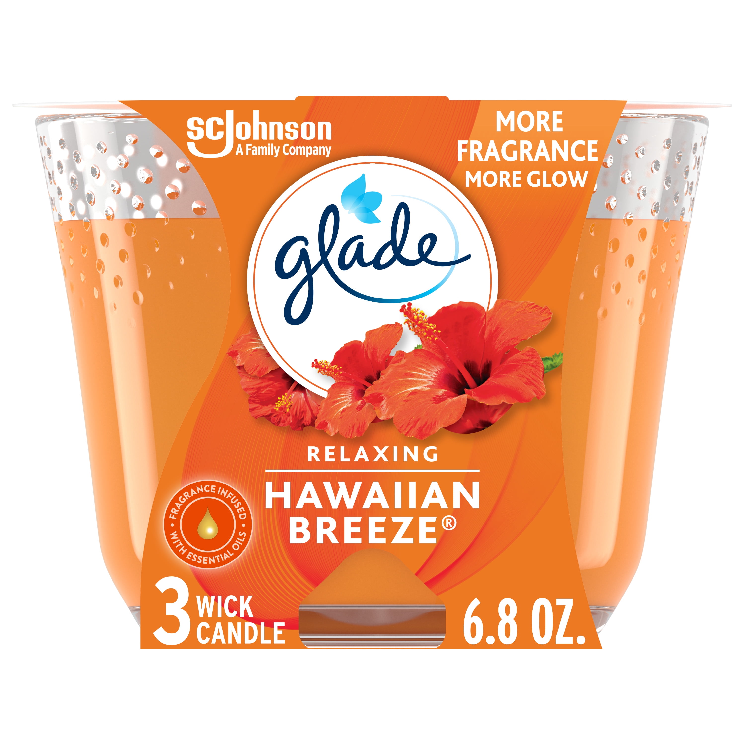 12 Melts Total 2X Sets Glade Hawaiian Breeze Floral Themed Scented Wax Melts 