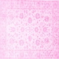 thumbnail image 1 of Ahgly Company Indoor Square Oriental Pink Traditional Area Rugs, 4' Square, 1 of 4