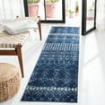 thumbnail image 3 of SAFAVIEH Tulum Coriander Oriental Runner Rug, Navy/Ivory, 2' x 9', 3 of 8