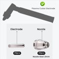 thumbnail image 4 of 40 consumibles para corte por plasma AG60, kit de cortadora SG55, 60 A - Boquilla con punta de electrodo 60, 4 of 5
