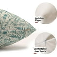 thumbnail image 6 of Teal Floral Pillow Covers 12x20 Set of 2 Botanical Print Vintage Spring Flower Plant Cream Rectangle Decorative Lumbar Throw Pillow Cases Outdoor Farmhouse Decor for Sofa Couch Bed, 6 of 6