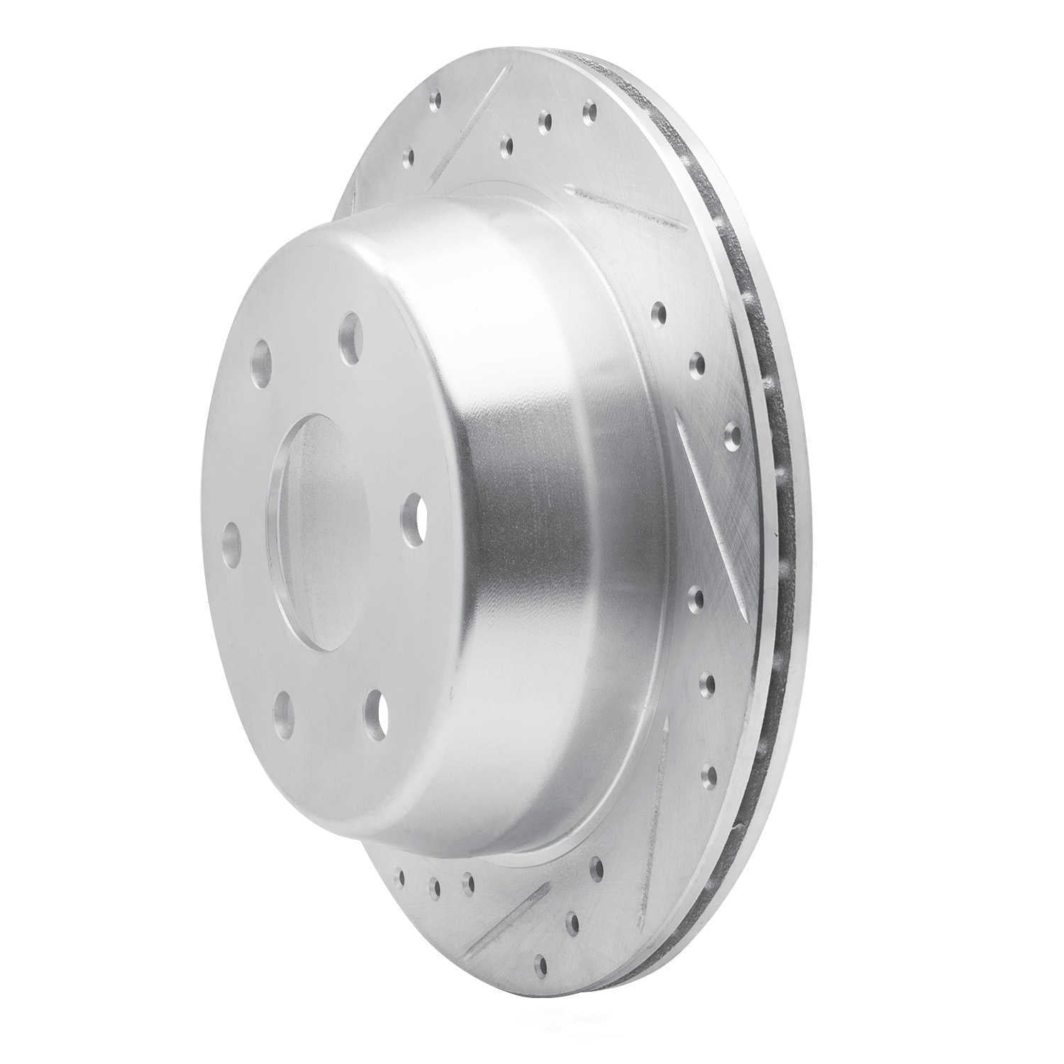 Dynamic Friction Company 631-48037L DFC Brake Rotor - Drilled And Slotted - Silver