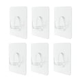 thumbnail image 3 of DOLITY Square Traceless Adhesive Hooks - Powerful Nail No Scratch Clear -6pcs, 3 of 9