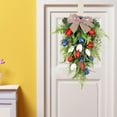 thumbnail image 4 of Colgante Puerta Swag Decoración 50x35cm Arreglo Floral para Primavera Verano Pascua Día Independencia, 4 of 9