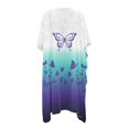 thumbnail image 2 of HELLHERO Butterfly Bathing Suit Cover Up Polyester Short Sleeve Free Size Long Kimono Swimsuit Cover Up for Womens, 2 of 5