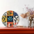 thumbnail image 2 of Yayeee 10" Wall Clock Battery Operated Quartz Round Silent Non-Ticking Home Decor, Floral Patterns, 2 of 6