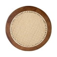 thumbnail image 1 of Bandeja de ratán Strade Fareast Limited redonda 40 cm Nogal oscuro, 1 of 8
