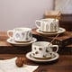 thumbnail image 4 of Juego de taza de café/té de cerámica vintage con hortensias y platillo, 4 of 6
