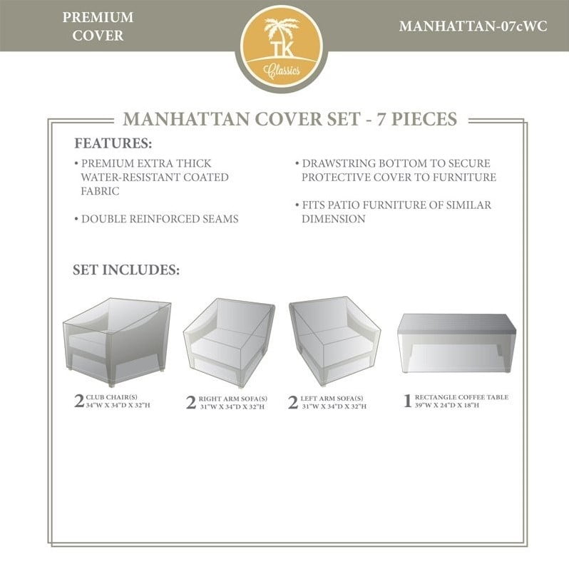 Tkc Manhattan 7 Piece All Weather Cover Set In Beige