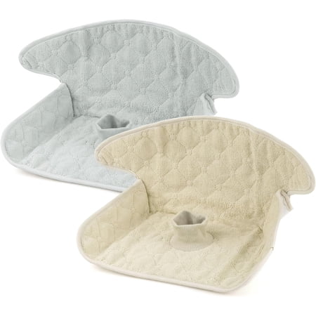 LADYGYM Piddle Pads Carseat,2 Pieces Car Seat Potty Training Pad,Waterproof Anti-Slip Breathable Washable Pad for Stroller,Dining Chair (Khaki Gray)