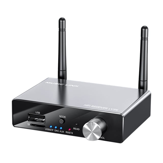 Receptor de audio 5.3 Hugtrwg Bluetooth Coaxial óptico AUX USB TF