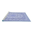 thumbnail image 2 of Ahgly Company Machine Washable Indoor Rectangle Medallion Blue Traditional Area Rugs, 5' x 7', 2 of 4
