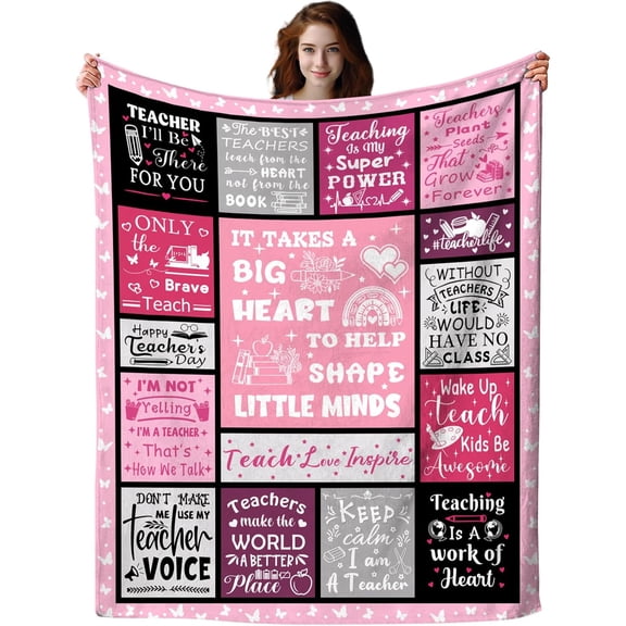 Teacher Blanket for Women Teachers Gifts Throw Blanket Gifts Best Teacher Gifts for Women Graduation Retirement Teachers Day Birthday