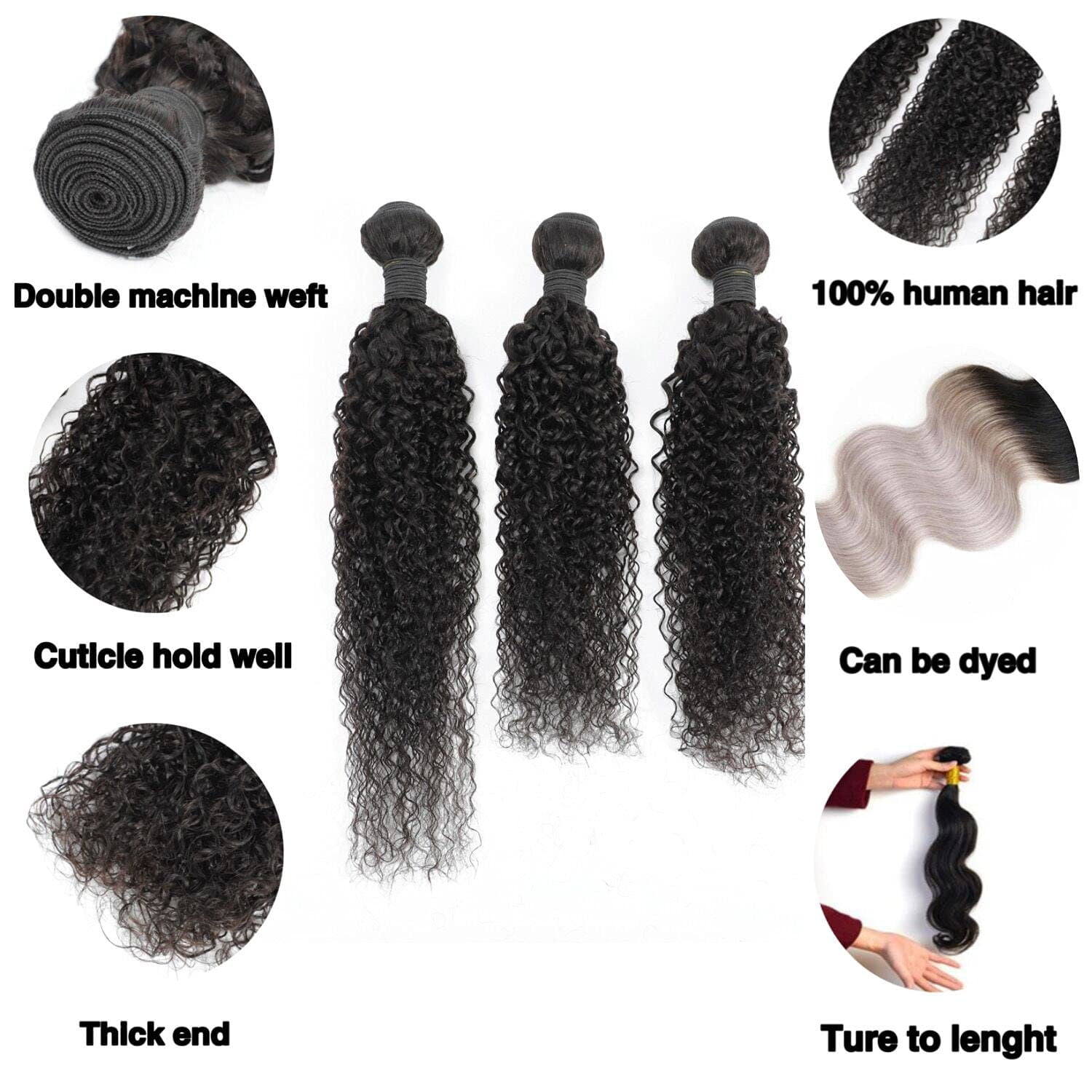 Brazilian Water Wave Bundle Human Hair 1 Bundle 100% Virgin Remy Curly Hair Bundle