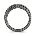 thumbnail image 2 of Sterling Silver Stackable Expressions Black-plated Domed Ring Size 10, 2 of 3