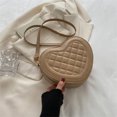 thumbnail image 2 of Bolsa de hombro con patrón rombal a la moda, cruzado para mujer con amor (caqui) Likrtyny Para Estrenar, 2 of 9