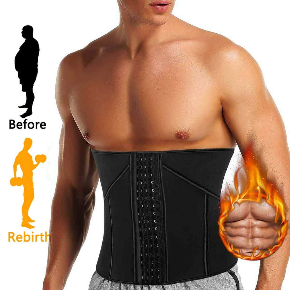 Latex Waist Trainer for Men Sauna Workout Body Shaper