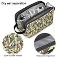 thumbnail image 4 of Toiletries Bag,Camouflage Dinosaurs Silhouettes Pattern Mens Womens Toiletry Bag Bathroom Bag,Waterproof Toiletry Travel Bag Dopp Kit Shaving Bag 11x6.3x5.1 Inch, 4 of 5