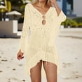 thumbnail image 2 of Youmylove Womens Summer Lightweight Cardigan Beach Skirt Women's Short Skirt Swimsuit Bikini Lace Crochet Top Swimsuit Outerwear Casual Loose Cover Ups, 2 of 6