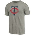 thumbnail image 2 of Men's Ash Minnesota Twins Distressed Team Tri-Blend T-Shirt, 2 of 3