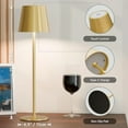 thumbnail image 5 of Marvex Set of 2 Portable LED Desk Lamps, 5000mAh Battery Operated, 3 Color Dimming, Gold Table Lamps, 5 of 8