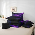 thumbnail image 5 of Feelyou Neon Purple Lightning Twin Bedding Sets 7-Piece for Kid, Nature Scenery Bedding Comforter Set, Tornado Storm Reversible Sheet Sets, Super Cozy Room Decor, 5 of 7