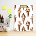thumbnail image 2 of FORMRS Acrylic Clipboard with Low Profile Clip Standard A4 Letter Size, 12.5" x 9", Brown Ice Cream Pattern, 2 of 8