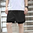 thumbnail image 5 of MKOSPLRT Boys Quick Dry Shorts Summer Solid Color Fake Two Layer Outdoor Athletic Casual Shorts UPF 50+ Sun Protection, 5 of 9