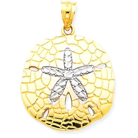 Gold Starfish Charm - ICE CARATS 14kt Yellow Gold Sand Dollar Sea Star Starfish Pendant Charm Necklace Shore Shell Fine Jewelry Ideal Gifts For Women Gift Set From Heart