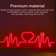 thumbnail image 3 of Electrocardiograma Latido Del Corazón Letrero De Neón Luz Compacta Artística Alimentada Por Usb Lámpara De Paisaje Decoración Luz De Pared Lámpara De Ambiente Para Dormitorio Lounge Bar Yuarrent HA027577-01, 3 of 6