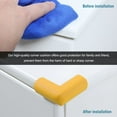 thumbnail image 5 of 2pcs Cabinet Desk Edge Foam Corner Cushion Guard Soft Bumper Furniture Edge Angle Protector, Orange, 5 of 7