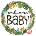 thumbnail image 6 of 17pc Jungle Theme Welcome Baby Balloons with Monkey Balloon Bouquet Kit - Safari Baby Shower Party Decor Decoration Supplies, 6 of 9