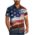 thumbnail image 3 of Jinhomg Funny Hawaiian Shirt for Men Casual Short Sleeve Button Down Shirts 2025 Trendy American Flag Graphic Holiday Tops with Pocket Wine XL, 3 of 7