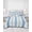 Blue, Navy, White, variant on Quilts Full Size, Sage Green Striped Soft Comforter Bedding Set for Bed, Watercolor Abstract Vertical Stripes Ombre Lightweight Quilted Bedspread with Pillow Cover(2 Pieces) All Season, 78x90 Inch