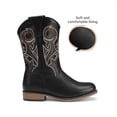 thumbnail image 2 of DREAM PAIRS Kids' Western Cowboy Boots Classic Embroidered Cowgirl Boots for Toddlers/Little Kids Durable Non-Slip Western Boots with Convenient Pull Tabs, 2 of 6