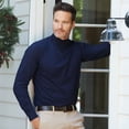 thumbnail image 5 of Lands' End Men's Super-T Cotton-Blend Mock Turtleneck Shirt, 5 of 5